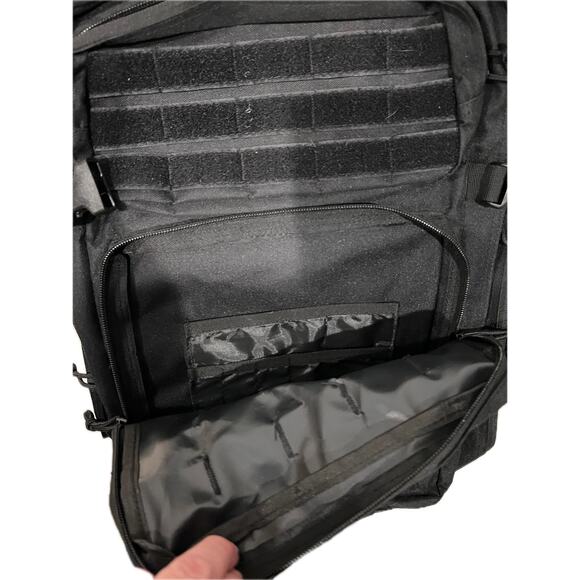 Generic Black Canvas Tactical Backpack - Picture 3 of 6
